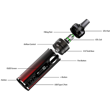 Eleaf iStick T80 Kit con GTL Pod Tank Gradient Blue 2ml