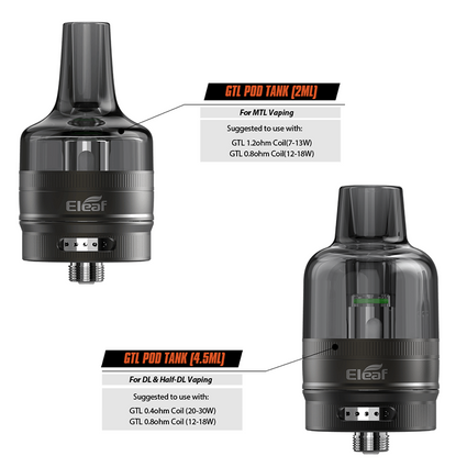 Eleaf iStick T80 Kit con GTL Pod Tank Gunmetal 4.5ml