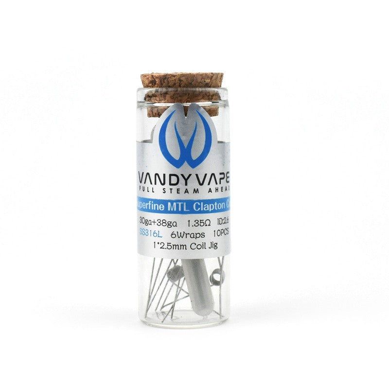 Vandy Vape SS316L Superfine MTL Clapton Coil 30ga+38ga - 1.35ohm - 10pz