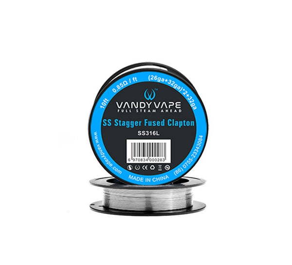 Vandy Vape Stagger Fused Clapton SS316 Wire (26GA + 32GA)*2 + 32GA - 3m