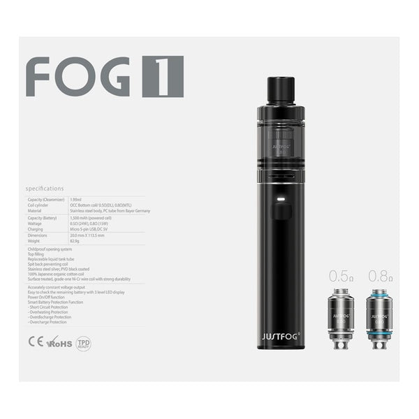 Justfog Fog 1 Starter Kit Metallico
